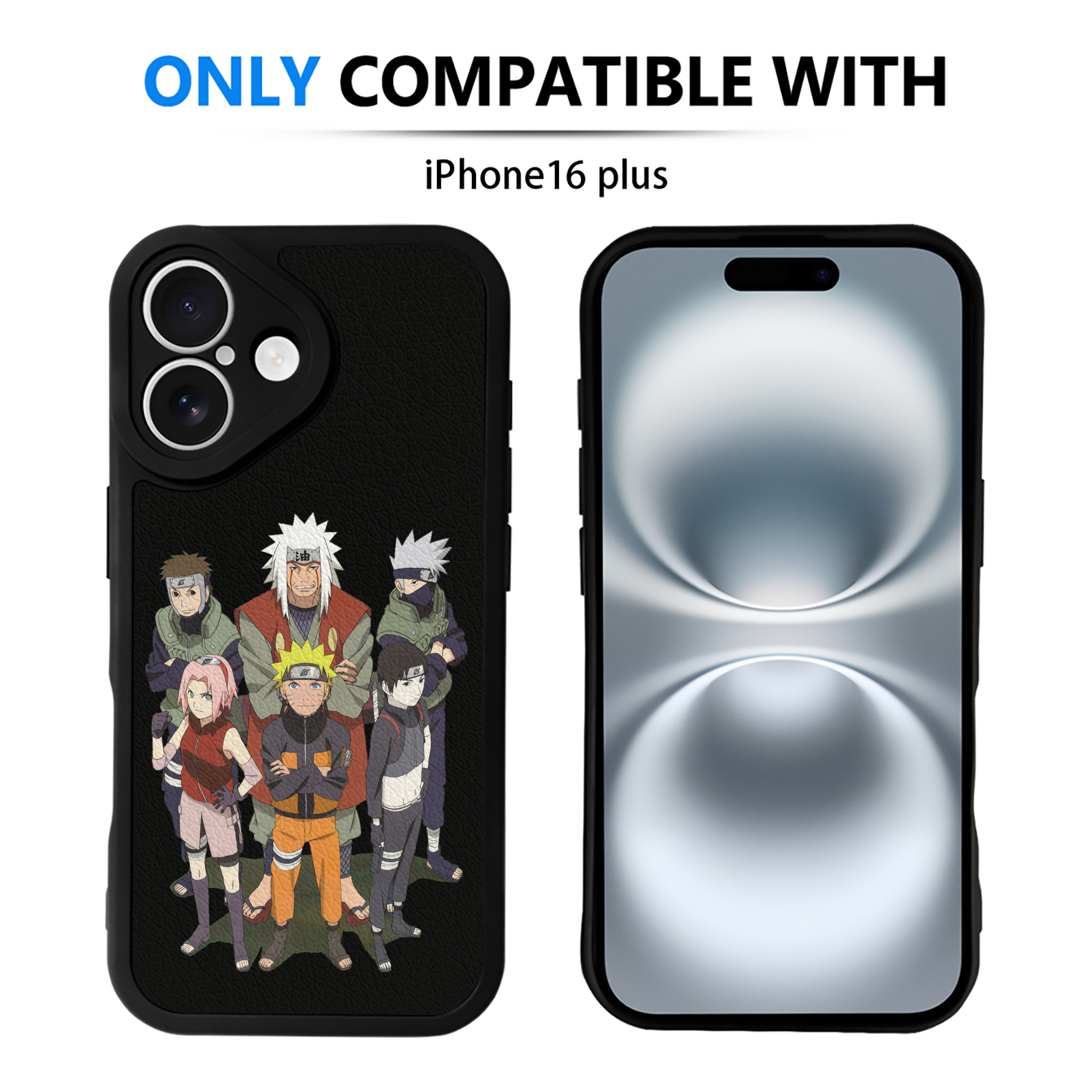 （画像用） NARUTO -ナルト- うずまき ナルト Uzumaki Naruto 【iPhone 16シリーズ対応】シリコンスマホケース（レザー調） 材質：シリコン